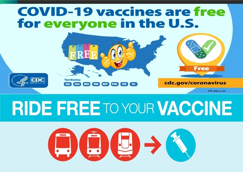 COVID-19 vaccines are safe, effective and free!