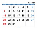 June 2020 courtesy of blank-calendar.com