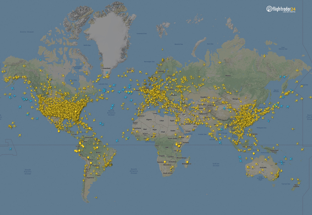 Then and now: visualizing COVID-19's impact on air traffic | Flightradar24.com Blog