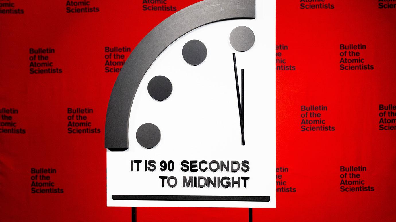 Doomsday Clock moves closest to apocalypse than ever before, at 90 seconds to midnight | University of Chicago News