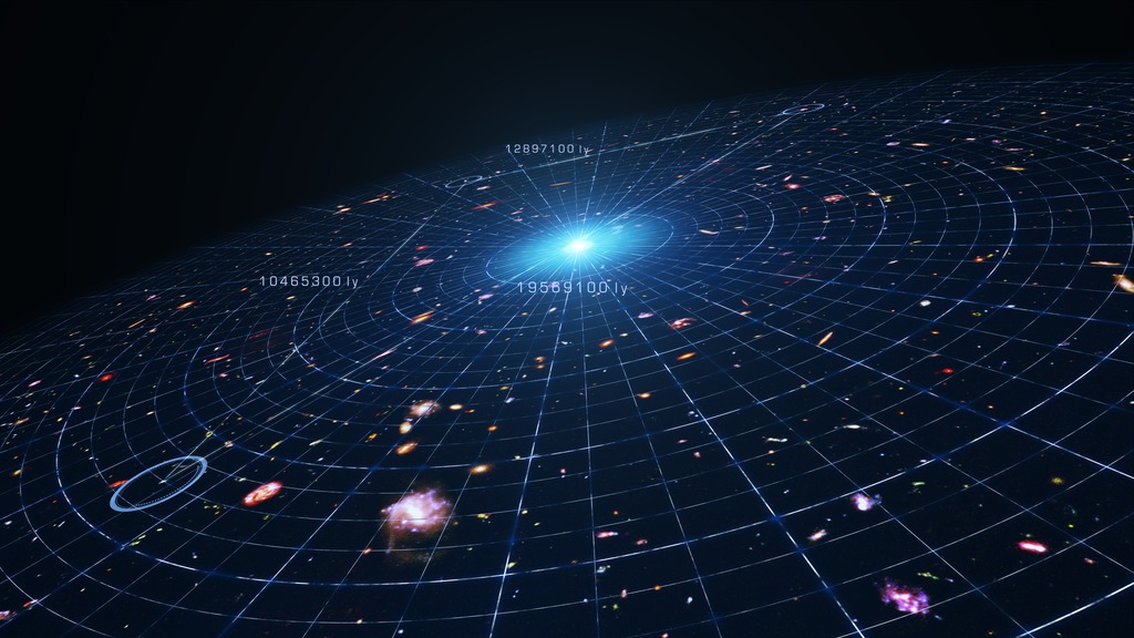 Image depicting the accelerating expansion of the universe | NASA's Goddard Space Flight Center Conceptual Image Lab | svs.gsfc.nasa.gov