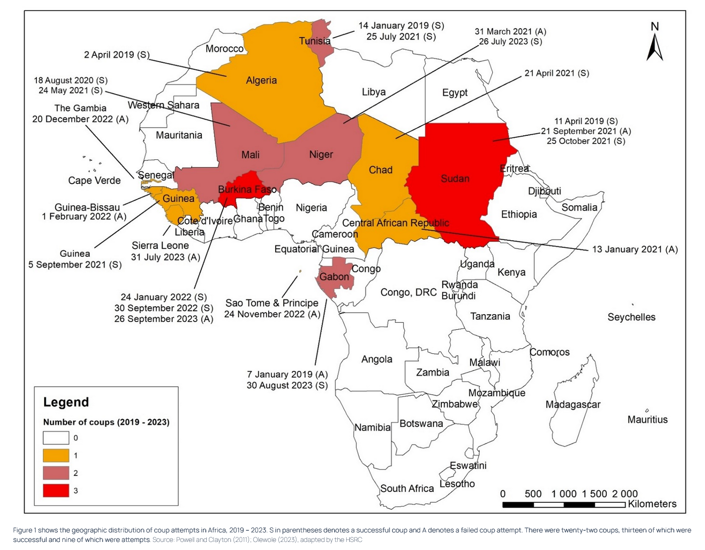 Spatial Insights | Political turmoil in Africa: examining coup d’états from 2019 to 2023 - HSRC | hsrc.ac.za