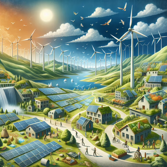 Experience a World Full of Renewable Energy| Easy-Peasy.AI | Created on 4/12/2024 using DALL-E 3 model