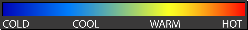 Warm to cool temperature legend | serc.carleton.edu