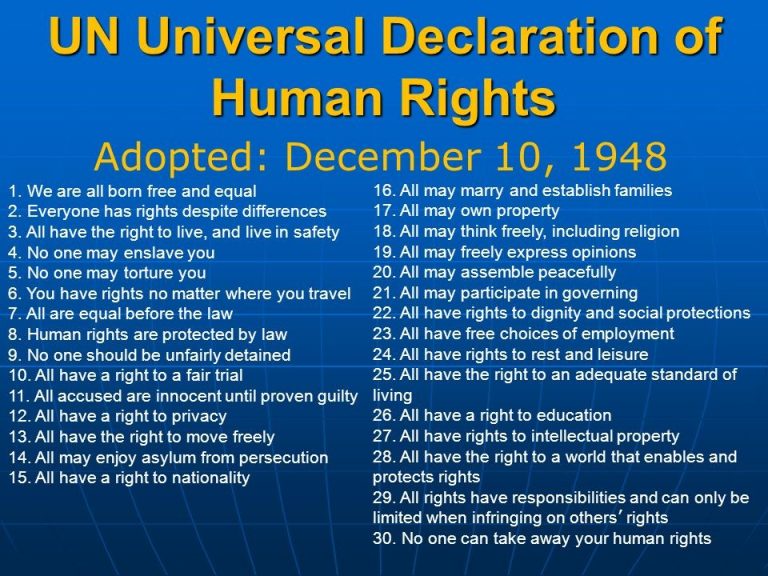 The Universal Declaration of Human Rights List | rvalibrary.org