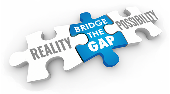 Bridge the Gap Between Possibility and Reality Puzzle Piece 3d Illustration. Photo Credit: dreamstime.com | Iqoncept
