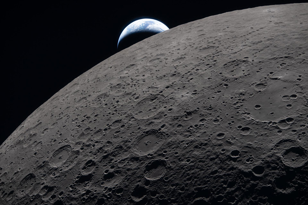 Earthset by Artemis II from the vantage point of the Moon | images-assets.nasa.gov | Credit: NASA