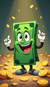 Money Dancing Joyfully | stockcake.com