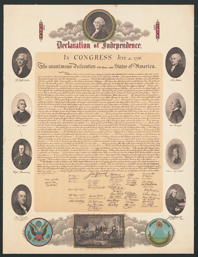 Official facsimile of the Declaration of Independence | loc.gov